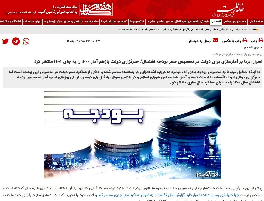 آمارسازی ایرنا برای دولت رئیسی / صدای رسانه مجلس درآمد