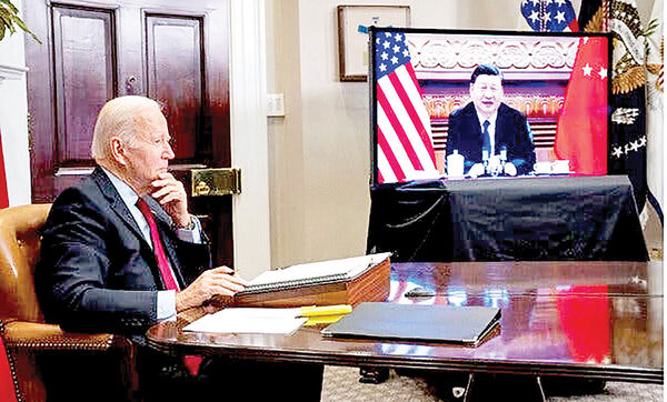 دوئل تلفنی بایدن و شی