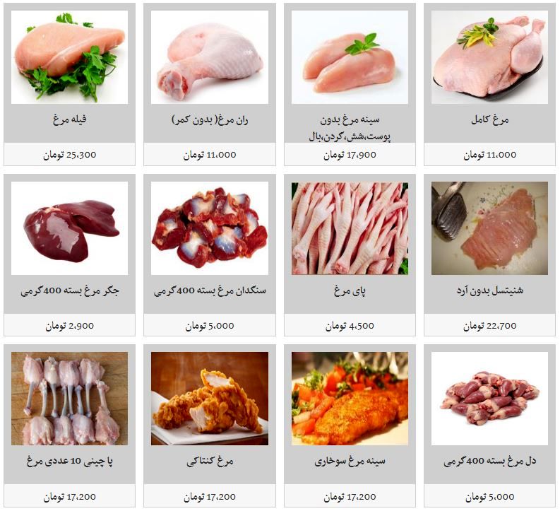 فیله مرغ کیلویی چند؟